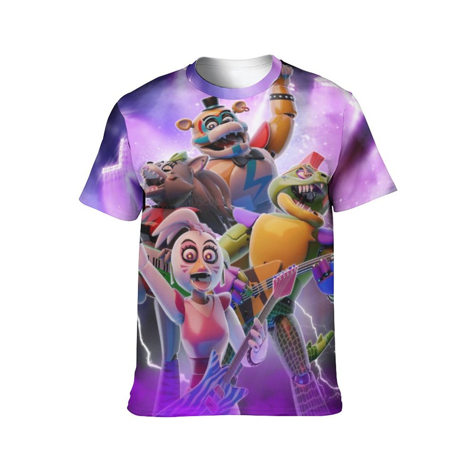 FNAF Five Nights at Freddy's Unisex Shirt Casual 3D Printed T-Shirts Short Sleeve Tops Tees for Men Women S